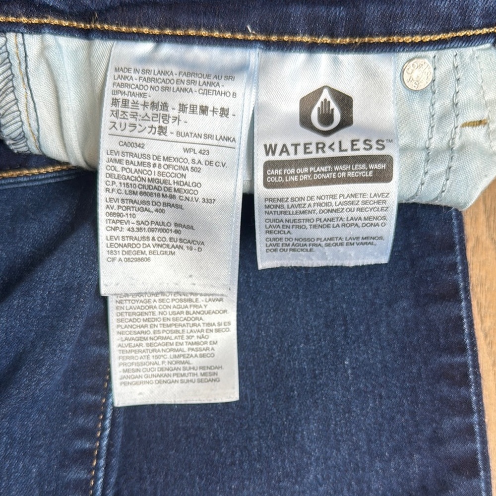 Levi's 711 Skinny Dark Blue Jeans Size 29 - Picture 5 of 9